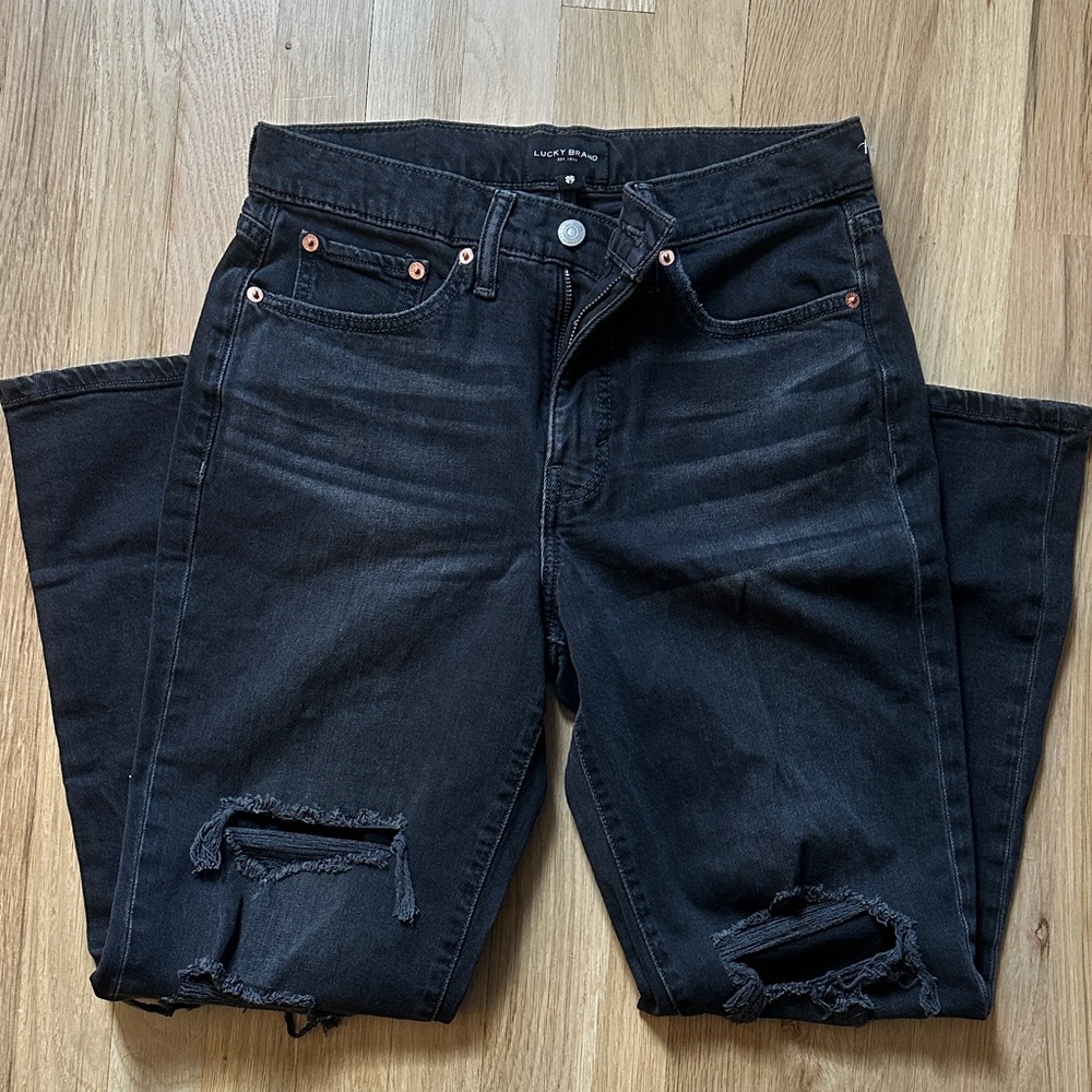 Lucky Brand Black Straight Leg Jeans